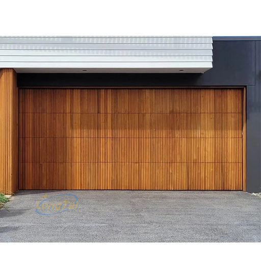 LongTai Aluminum Faux Wood Sectional Garage Door Storm Resistant Seaside Anti Humidity Garage Door