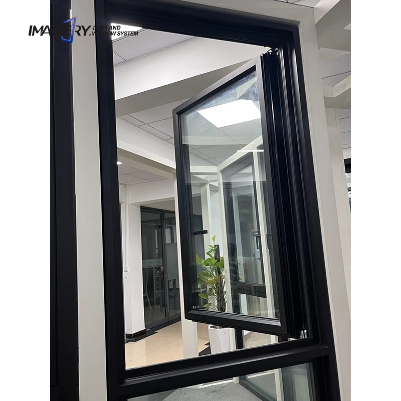 Prefab Homes and Container House Aluminium Casement windows and Doors Low Cost From China Black Waterproof Customized Style