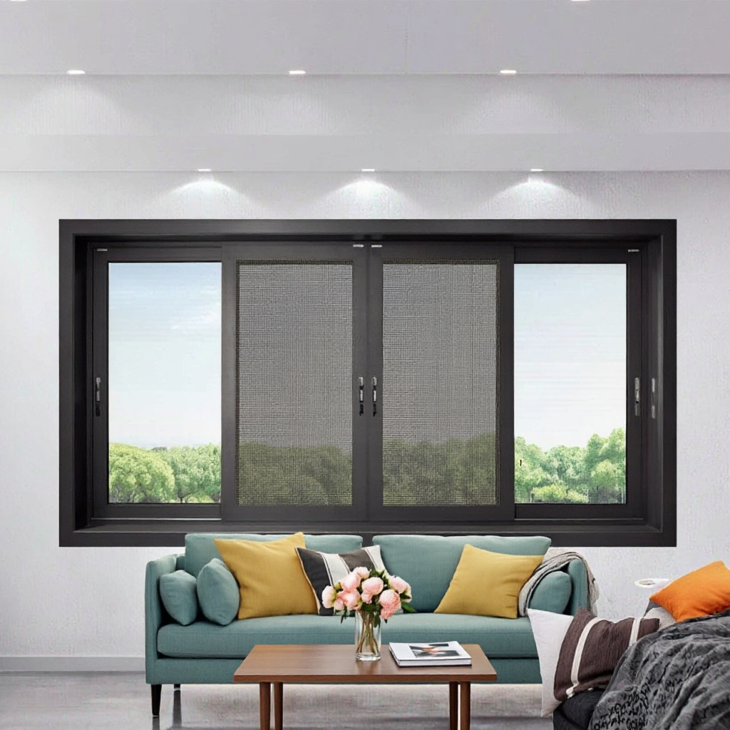 AS2047 Multi Large Sliding Swing Glass Window Aluminium Double Glazed Window Frame Aluminium Sliding Window With Mosquito Net