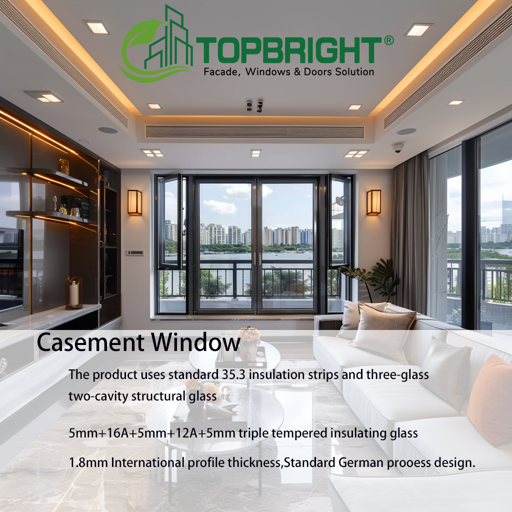 Thermal Break Double Glazed Aluminum Window Details