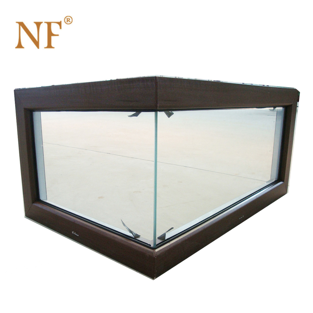 Modern Aluminum Alloy Frameless Fixed Glass Corner Windows With Folding Screen Stainless Steel Netting Roller Blind For Villa