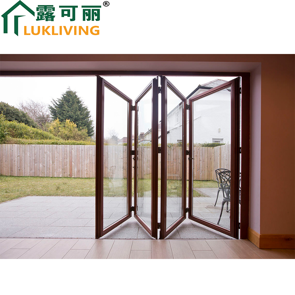 Lukliving Aluminium Bi Fold Doors White Grill Aluminium Bi Folding Door Bifold Doors