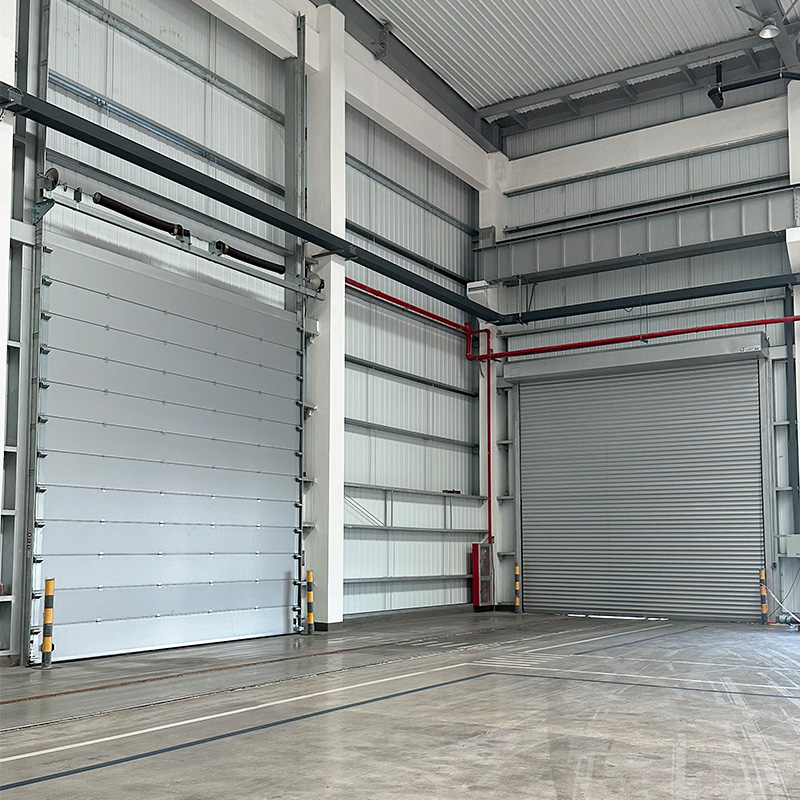 Modern Industrial Sectional Overhead Garage Door Durable and Waterproof with Transparent Windows Advanced Rolling Open Style