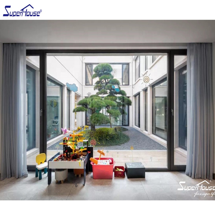 Modern Villa House Window Customized Frame Color Size Large Corner Panel Aluminium Fixed Picture Glass Window
