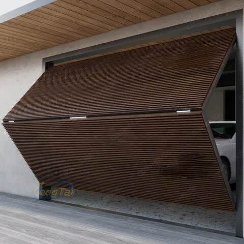 LongTai Aluminum Faux Wood Sectional Garage Door Storm Resistant Seaside Anti Humidity Garage Door