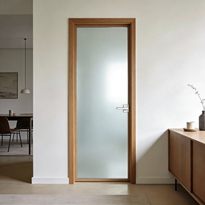High Quality Interior Bathroom Door Waterproof Double Tempered High Privacy Glass Casement Doors For Flats Hotels Bedrooms