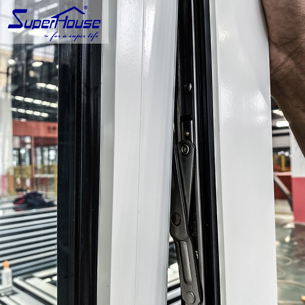 Superhouse Thermal Break Exterior AS2047 Certificated Aluminum Windows for Kitchen &amp; Home Bar White Aluminum Awning Window