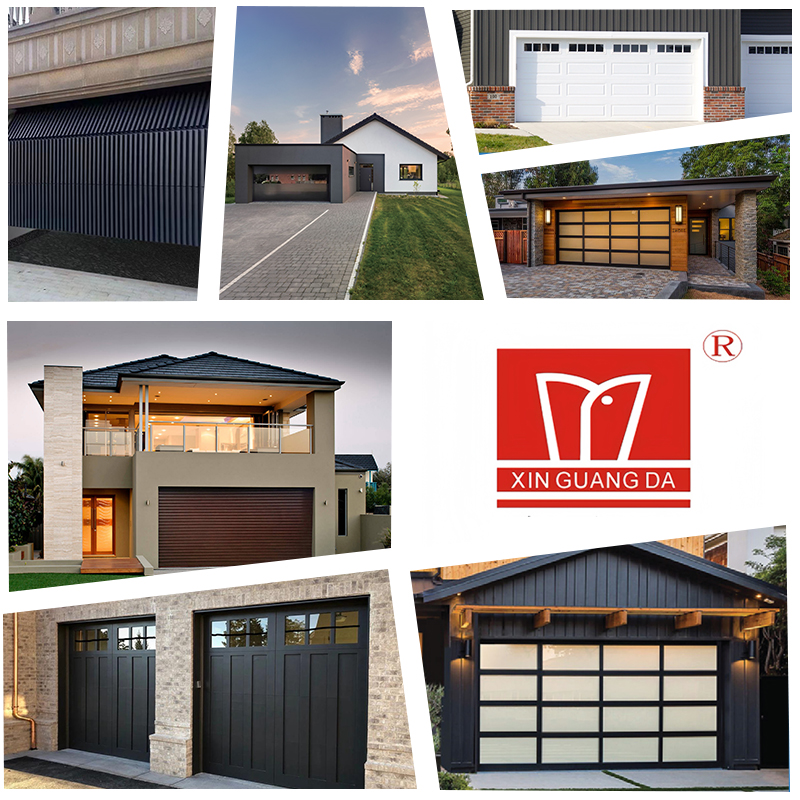 Modern Aluminum Grille Sectional Garage Door Remote Electric Lifting Villa Garage Door