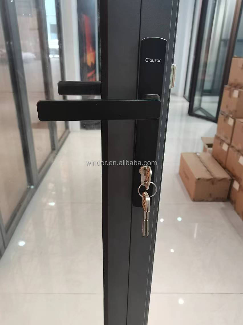 Modern Design Large Triple Glass Bi Fold Aluminium Vertical Sliding Folding Window Door Hurricane-Proof Impact Folding Aluminum