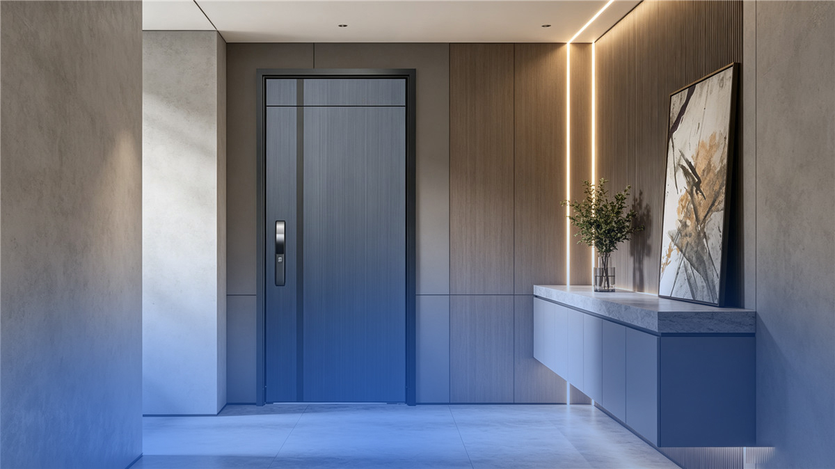 Heavy duty stainless steel soundproof entry door with high STC rating