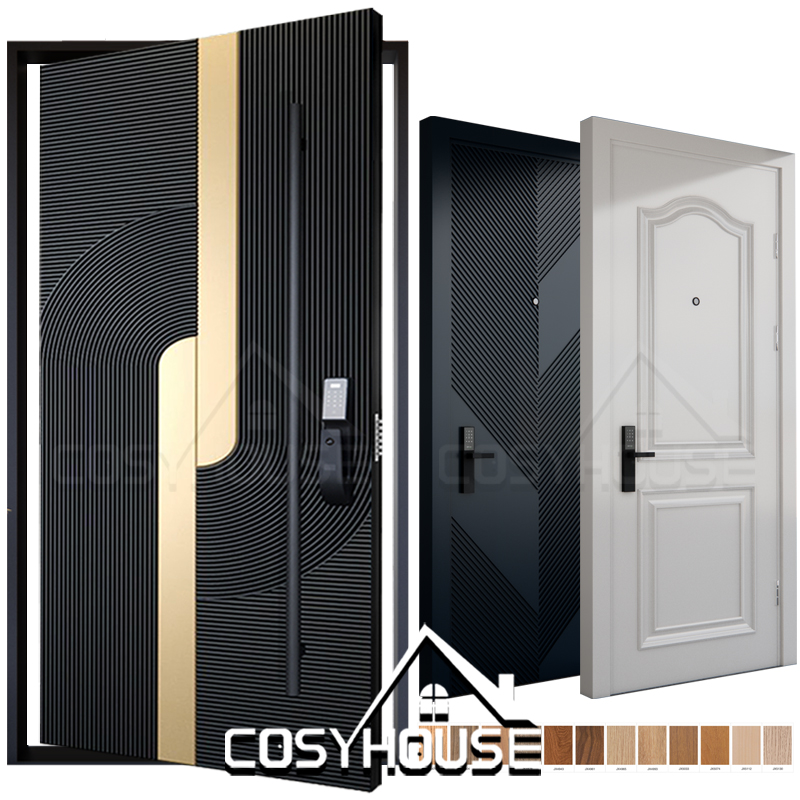 Luxury Modern Pivot Front Door Aluminum Exterior Entrance Door for Villa House Custom Design