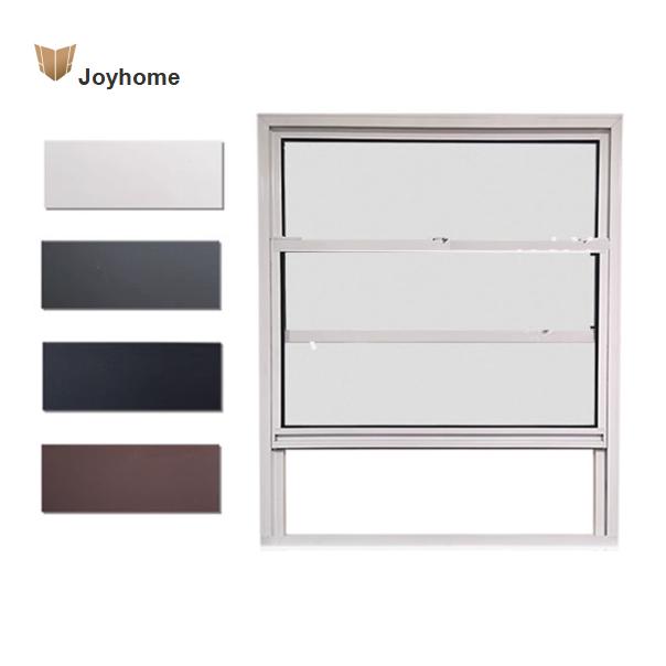 Hot Sale Single Hung Window Modern Design Black Aluminum Double Glazed Sliding Vertical Windows for Kitchen Use