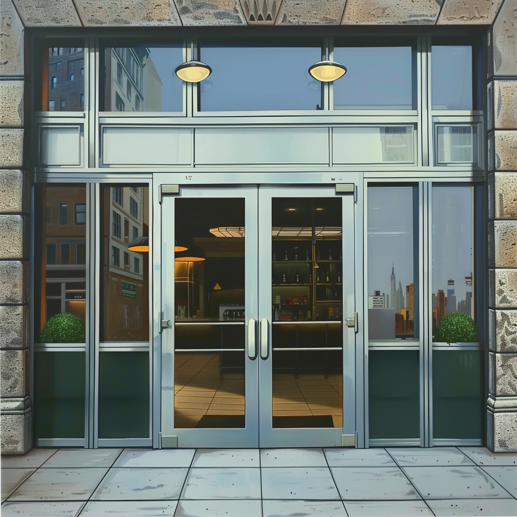 Commercial Store Supermarket Shop Electric Automatic Aluminium Sliding Doors Design Modern Aluminum Glass Storefront Door