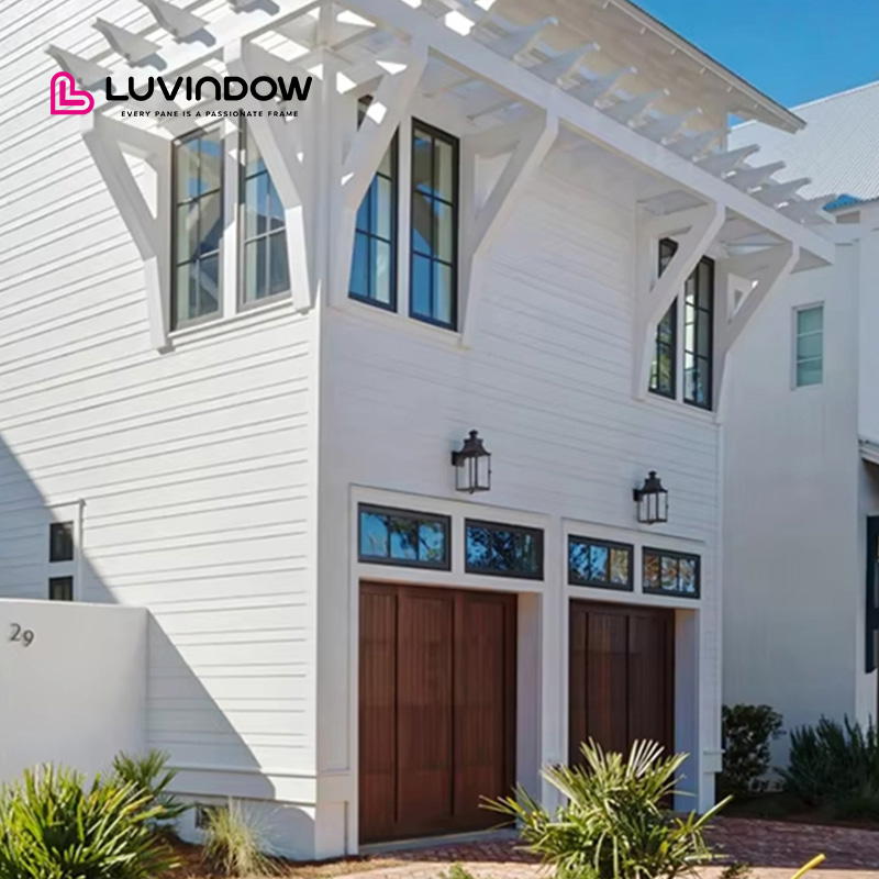LUVINDOW Smooth Operation Sturdy Frame Energy Saving Thermal Break Aluminum Awning Windows for Classic American Projects