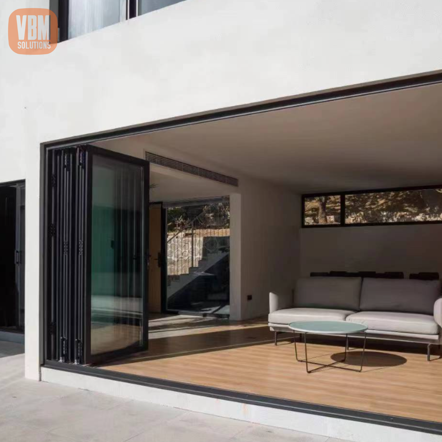 Custom Aluminum Glass Accordion Door Exterior Bi Fold Patio Doors Modern Aluminum Folding Doors for Building