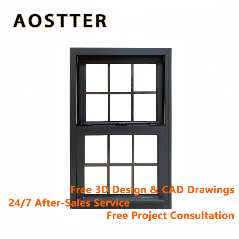 AOSTTER Apartment Project Aluminum Single Hung Window High Cost-Performance Single Hung Window