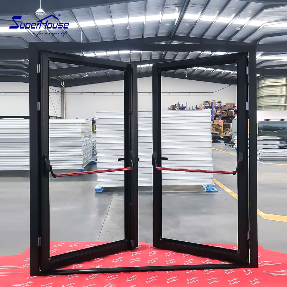 NOA Commercial Door Safety Quick Escape Door Push Glass Aluminium Storefront Exterior Doors