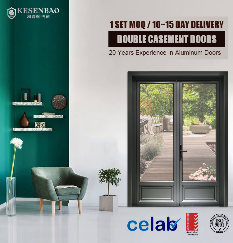 Aluminum Double Casement Door Structural Design