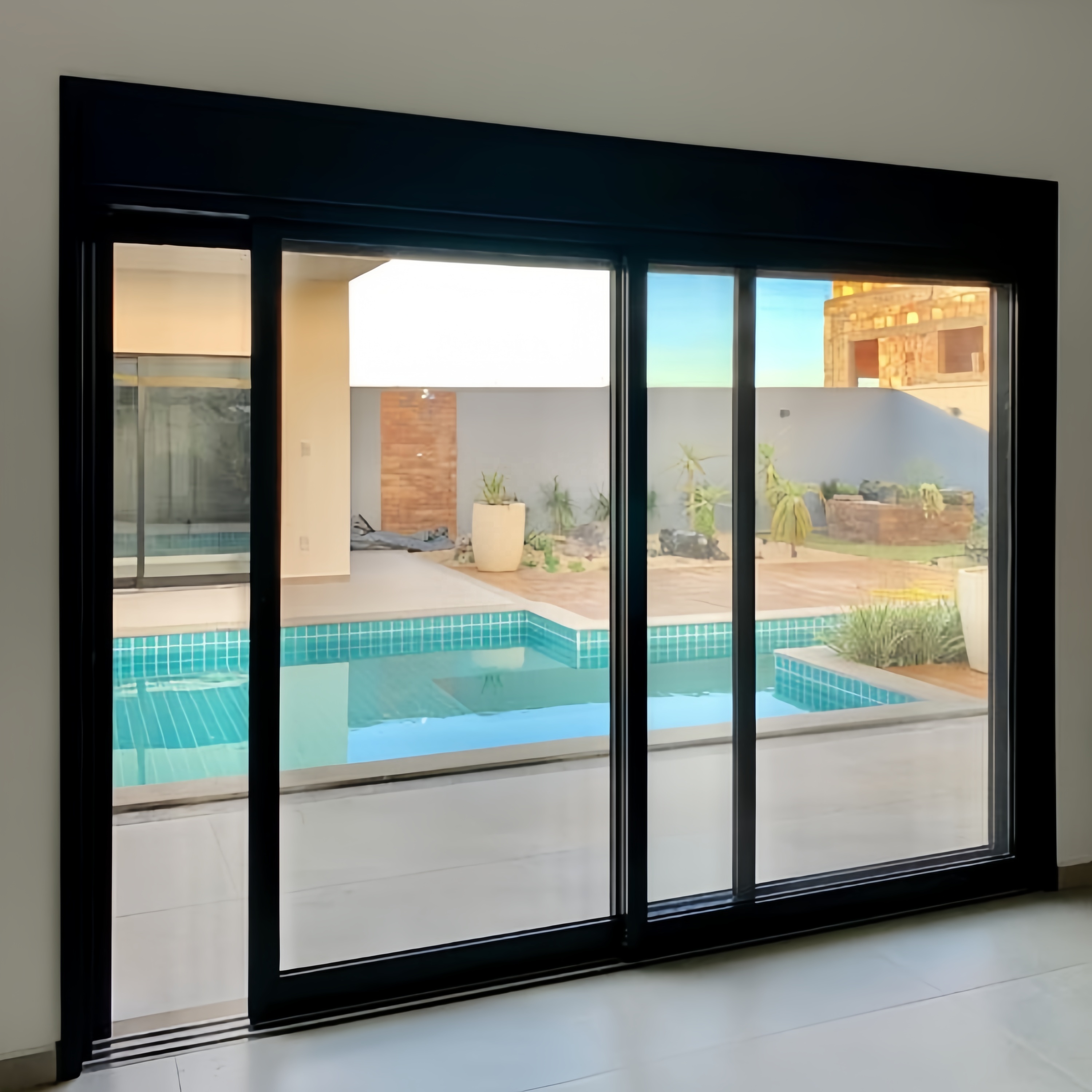 Customized Aluminum Glass Door Manufacturer Aluminum Multi Slide Sliding Doors Exterior Aluminum Sliding Patio Door for Sale