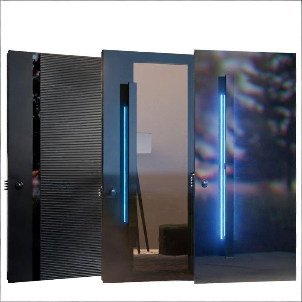 Modern Luxury Villa Apartment Aluminum Alloy Anti-Theft Main Entrance 3D Carving Wavy Security Exterior Front Entry for Hotel