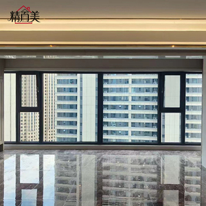 Custom High End Villa 6063 T5 Aluminum Alloy Profile 92mm Frame Depth 40mm Thermal Break Reinforcement Link System Window