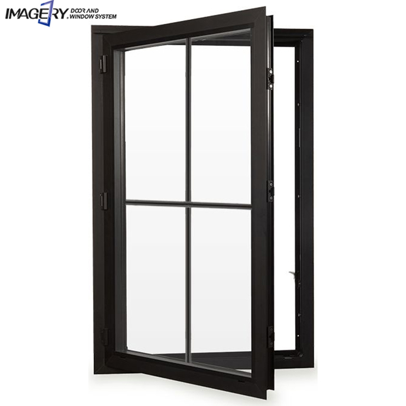 Prefab Homes and Container House Aluminium Casement windows and Doors Low Cost From China Black Waterproof Customized Style