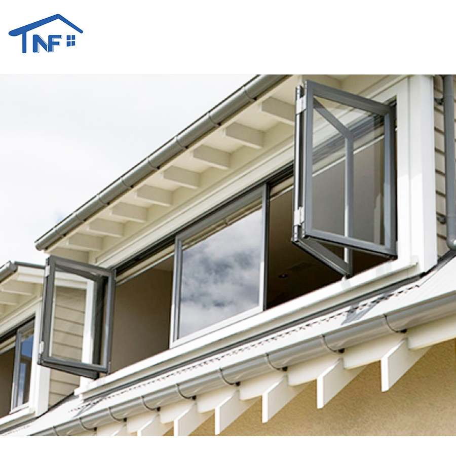 NF Modern Horizontal Folding Bifold Windows Aluminum Alloy for Canada &amp; USA Markets Customized Size Powder Coated Villa Use