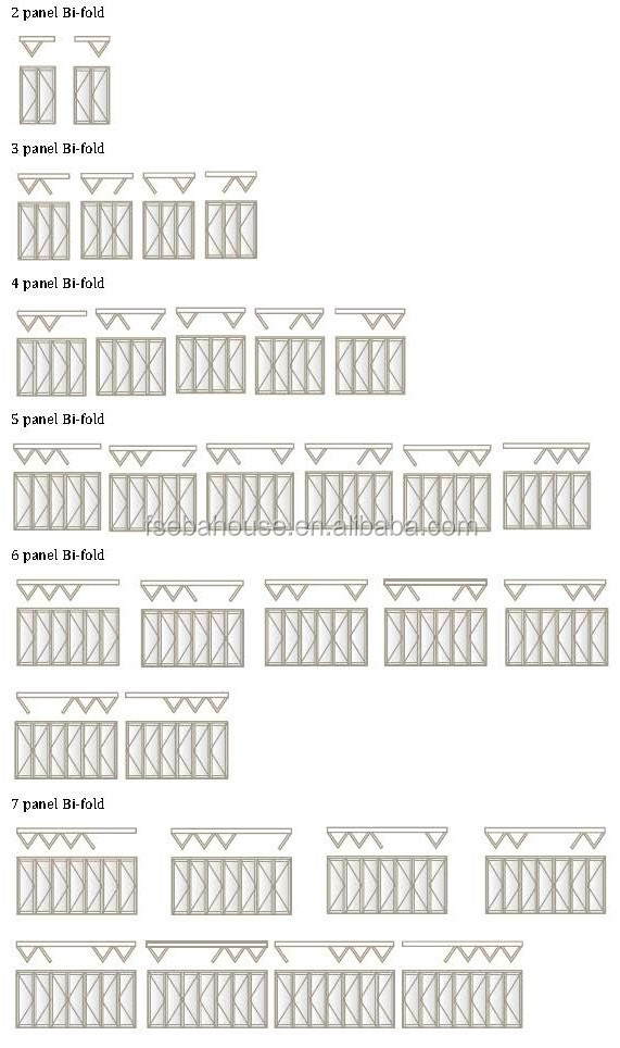 Aluminium Glass Folding Door Alfresco Stacking Bifold Door Comply with AS2047 Folding Glass Doors
