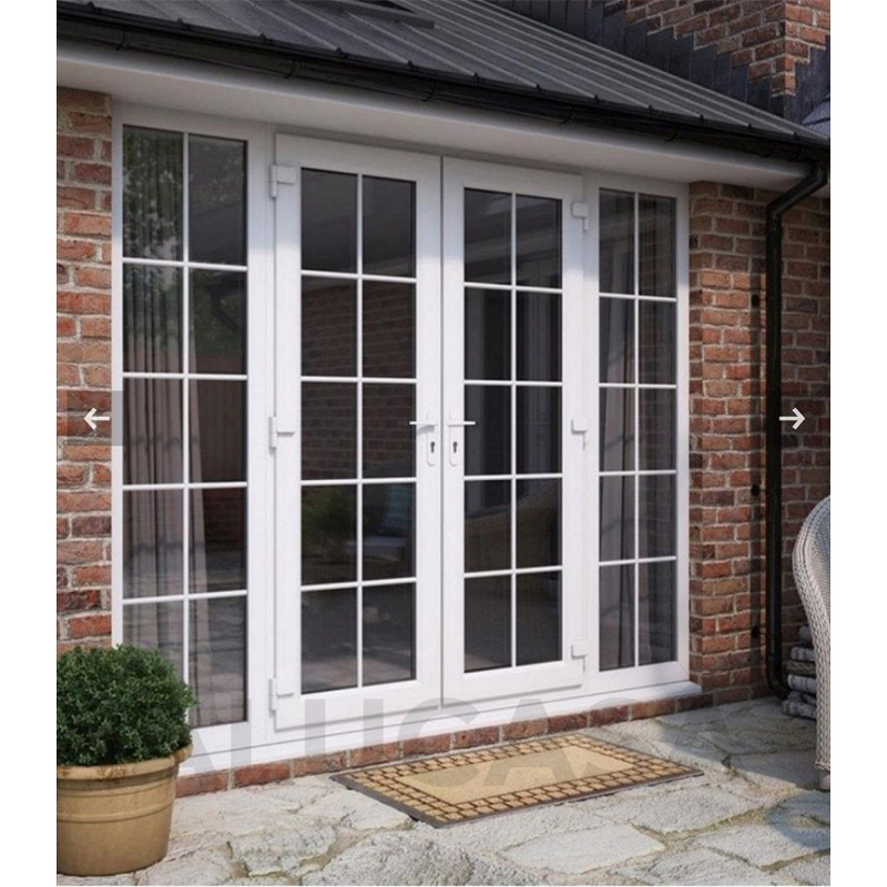 72" X 80" in Blind Glass Primed Aluminum External Grilles Doors Left Hand Inswing Double Interior French Patio Doors