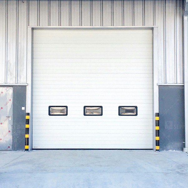 Modern Industrial Sectional Overhead Garage Door Durable and Waterproof with Transparent Windows Advanced Rolling Open Style