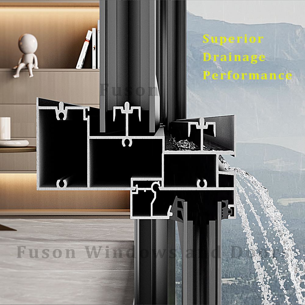 Fuson Balcony Partition Full Open Aluminium Tempered Glass Frameless Folding Sliding Glass Door and Windows