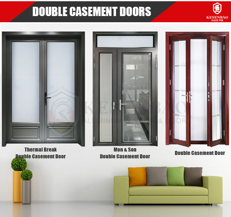 Aluminum Double Casement Door Showcase