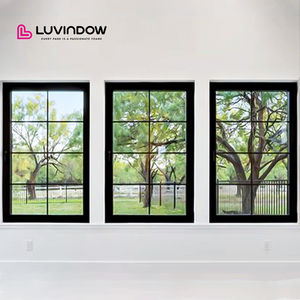 Hurricane Proof High Impact Black Aluminum Alloy Thin Profile Aluminium Windows And Doors Casement Window S For USA