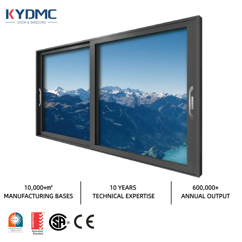 NFRC House Contractor Thermal Break Aluminum Double Glazed Sliding Door AS2047 Australia Heavy Duty Track System Sliding Door