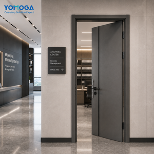 Yomoga All-Aluminum Wooden Waterproof Soundproof Termite and Fire Resistant Interior Door for Hotel &amp; Villa