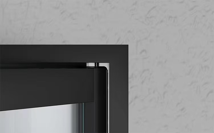 Factory Wholesale Minimalist Matte White Slim Aluminum Full Vertical Ribbed Frosted Glass Interior Bathroom Door