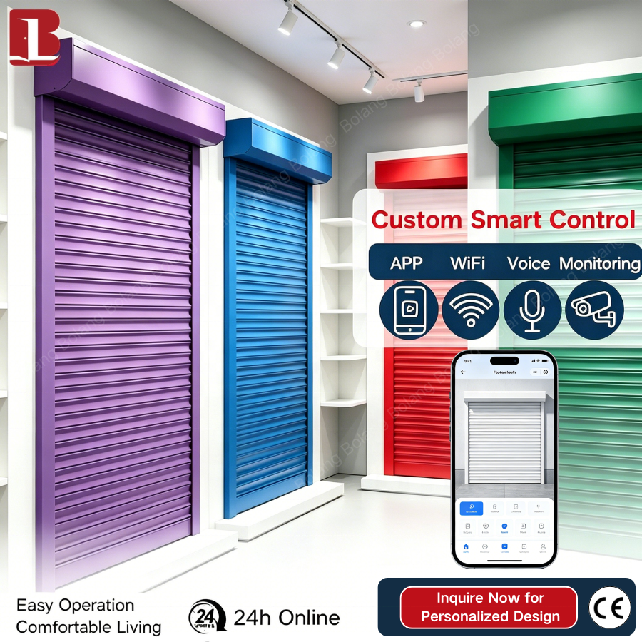 High Quality Modern Chinese Style Electric Metal Shutter Automatic Aluminum Roller Door Rolling Roll up Roller Shutter Door