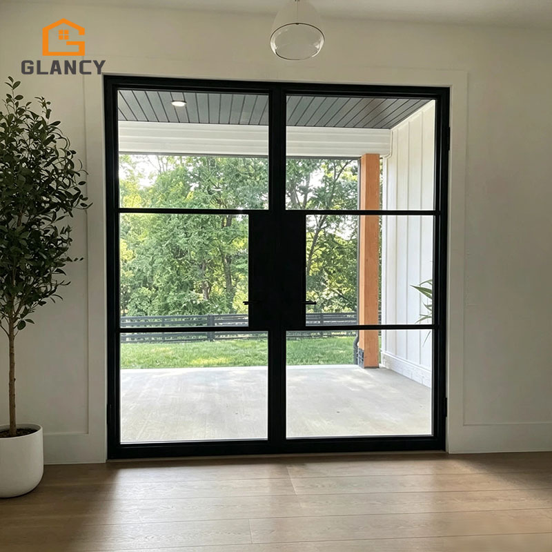 Heritage Style Exterior Black Aluminium French Doors External Glass Door