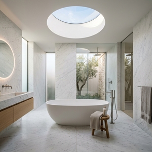 BOCHARM Minimalist Luxury Aluminum Alloy Bathroom Circular Skylight-Natural Ventilation Solution for Warehouse