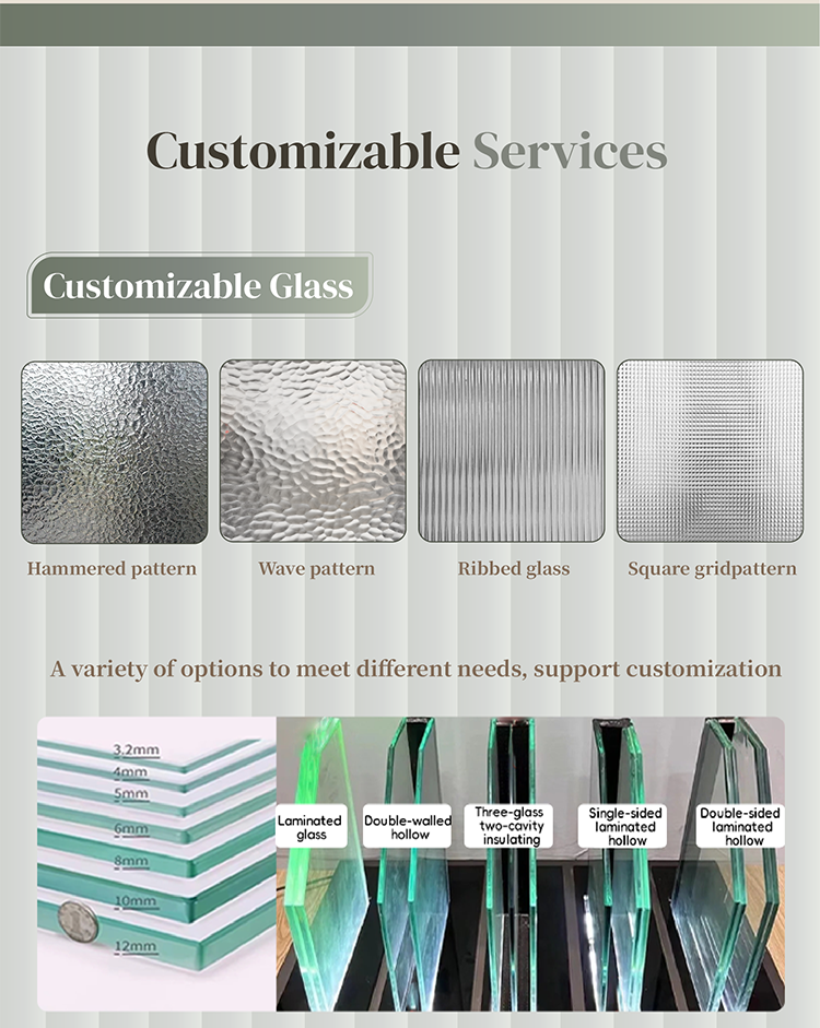 Thermal Break Black Aluminum French Casement Door Tempered Glass Grille Fiberglass Screen Interior Exterior Entry Door