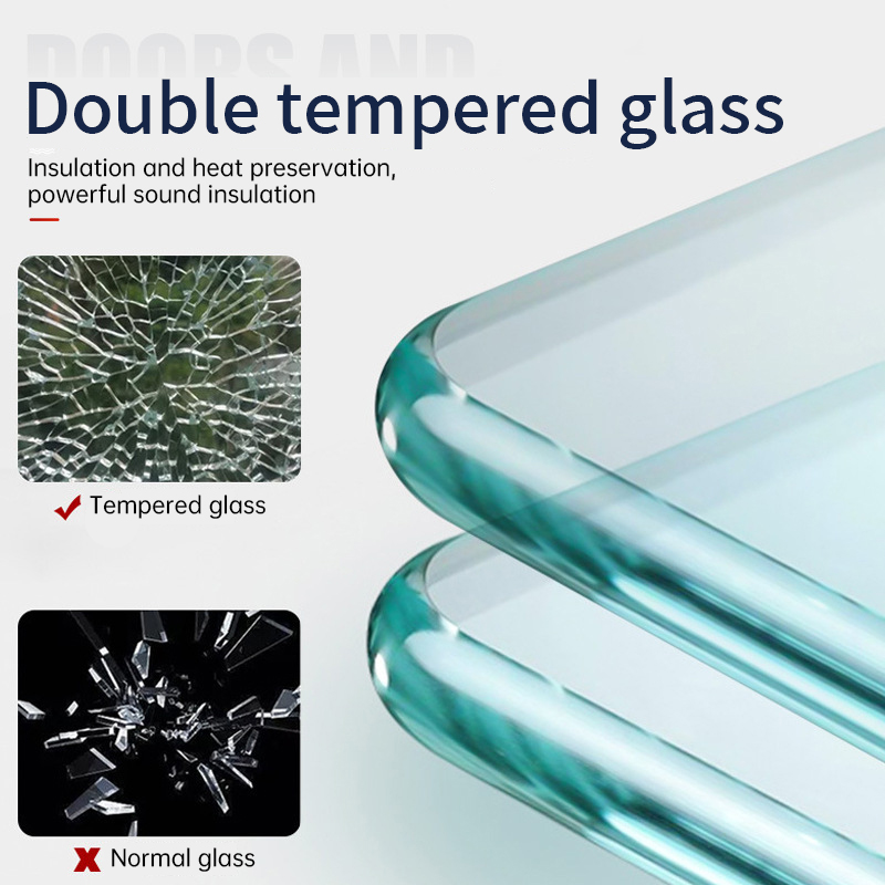 Modern Aluminum Double Glazed Thermal Insulation Soundproof Glass Exterior Door Balcony Door