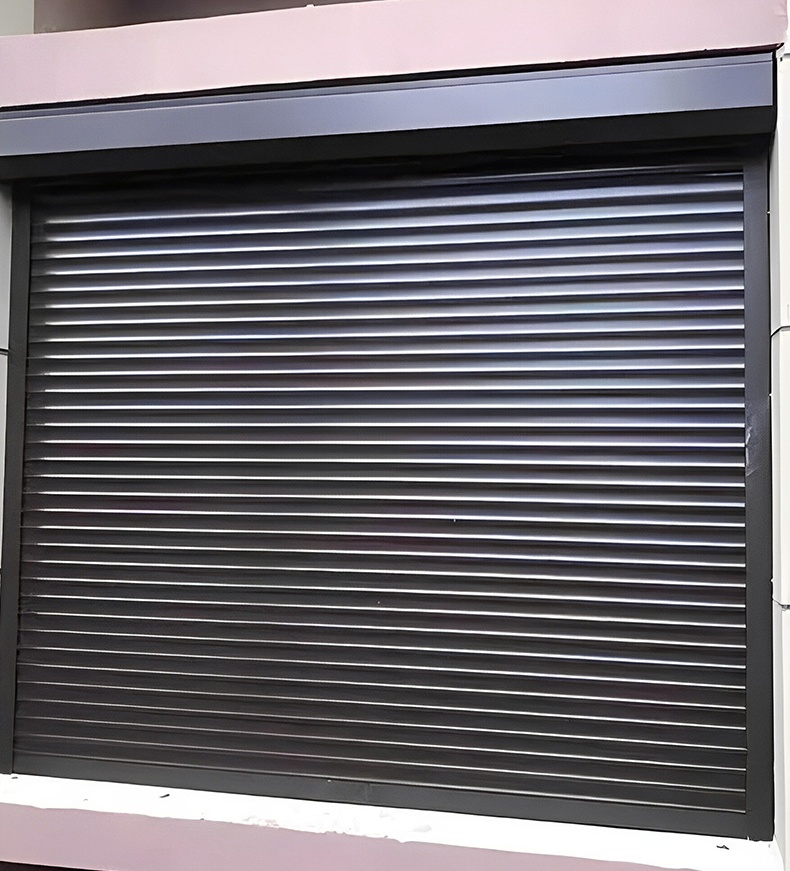 Modern Dark Brown Sectional Garage Door with Full View Window Insulated Automatic Overhead Door