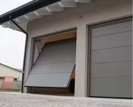 Modern Custom Tilt-Up Garage Door Aluminium Trackless Whole Plate Insulated Motorized Overhead One Piece Customized Villas