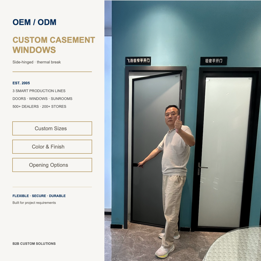 Modern Soundproof Slim Aluminum Glass Swing Door Ground Frosted Glass Customizable Size Minimalist Design for Hotel Bathroom