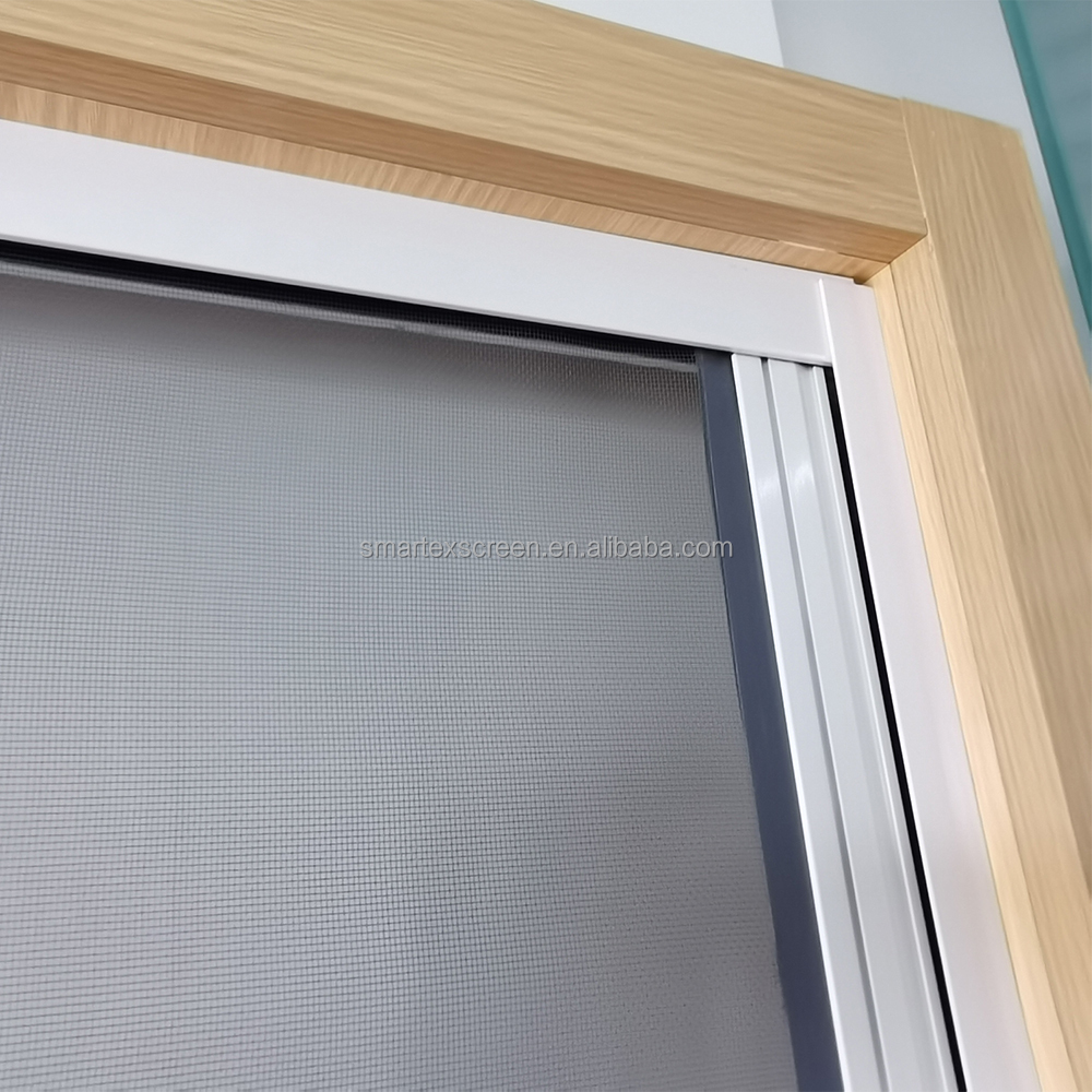 DIY Retractable Screen Door Fiberglass Mesh Roll Up Mosquito Net Door Easy Installation For Home And Patio Use