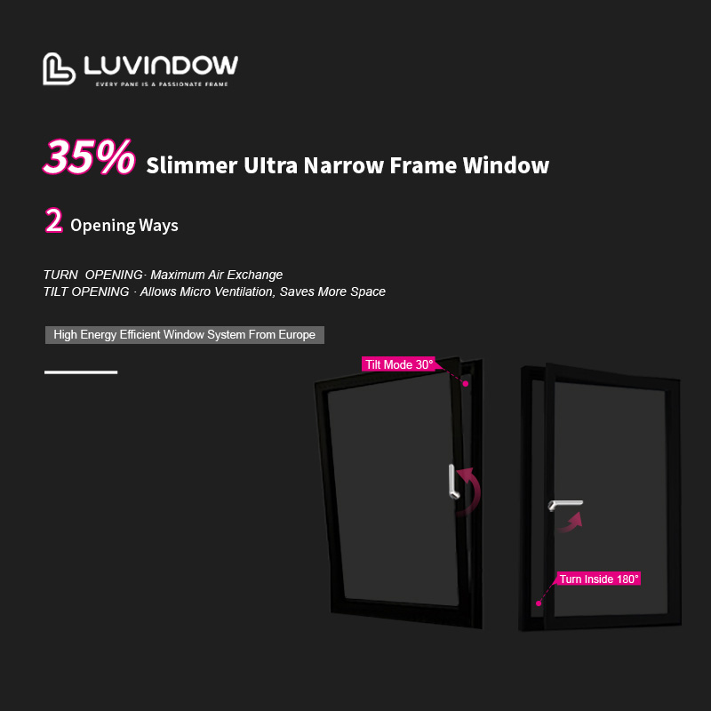 Luvindow Cost-Effective Aluminum Windows Minimalist Design Tempered Frameless Look Easy Installation for Residence