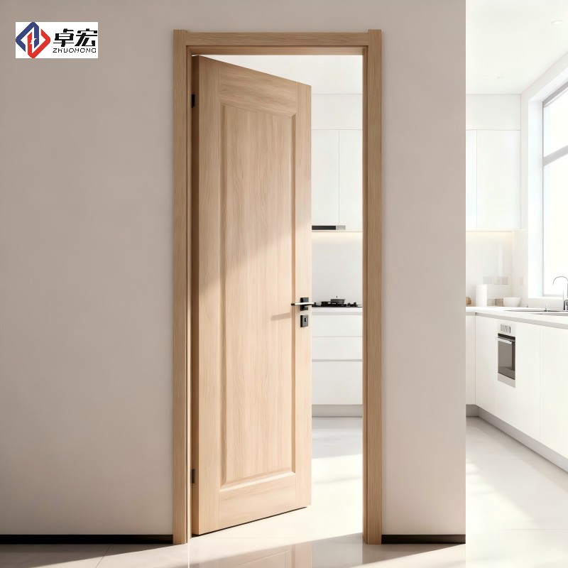 Aluminum Alloy Wood Grain Interior Door for Bedroom and Dining Manual Opening Finished Surface China Export From Jiangxi