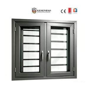 Australian Standard Aluminium awning window Inward Opening Aluminum Casement Windows with Screens and Grill for House