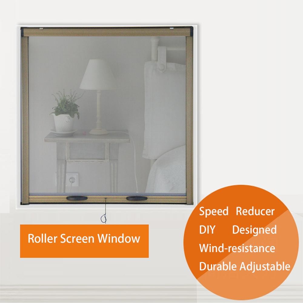 Custom Modern Roller Aluminum Frame Anti Mosquito Dust Insect Net Fiber Glass House Design Up Down Sliding Fly Screen Window