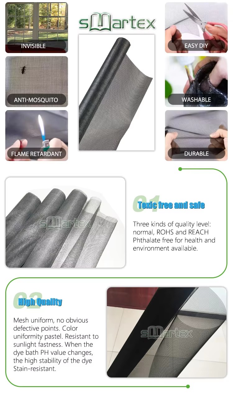 Diy Custom Size Retractable Pleated Insect Screen Door Fiberglass Mesh Door System Anti Mosquito Aluminum Roller Screen Door